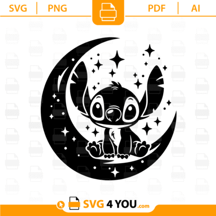 Stitch SVG PNG Silhouette | Lilo and Stitch SVG | Instant Download | Cricut & Silhouette Cut File